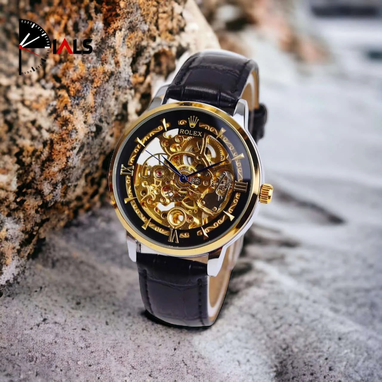ROLEX Skeleton Automatic Leather