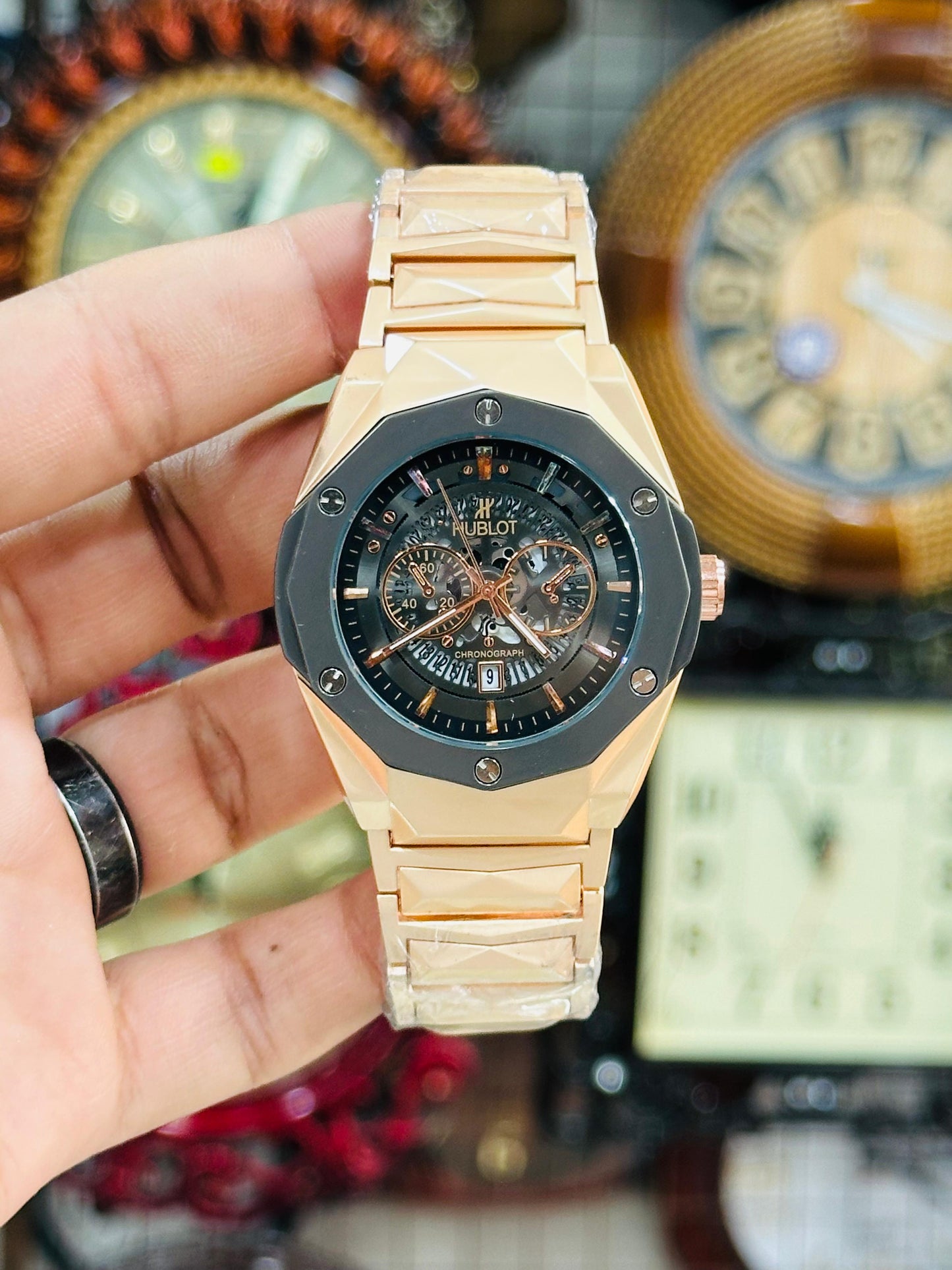 Hublot Diamond Cut Date watch.
