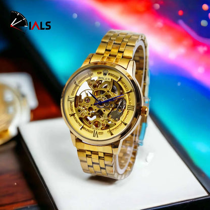 Automatic Watch Black Dial Silver Golden